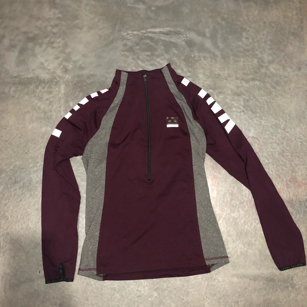 Pink half zip long sleeve